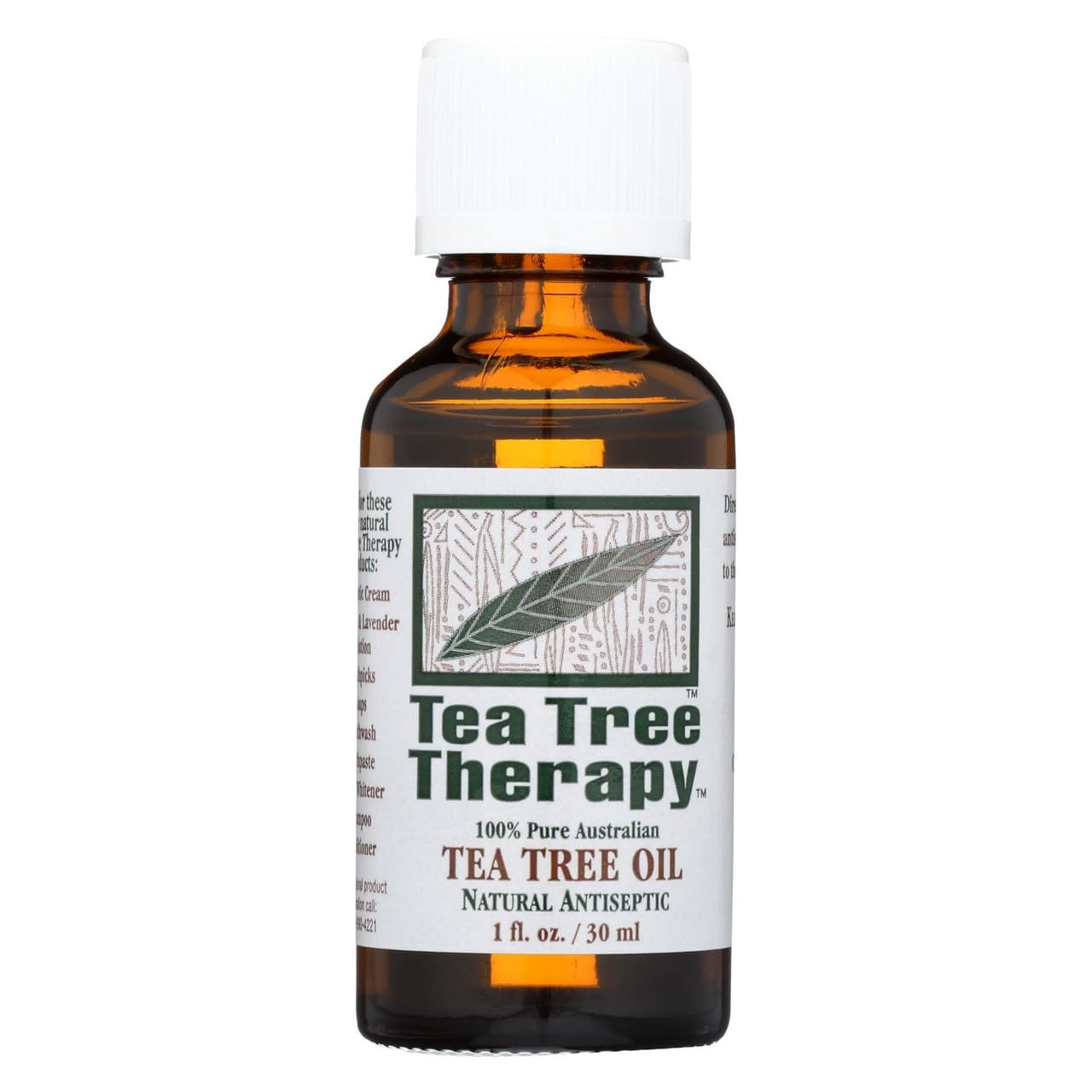 Tea Tree Therapy huile d'arbre à thé pure, flacon 1oz pour soins cutanés doux