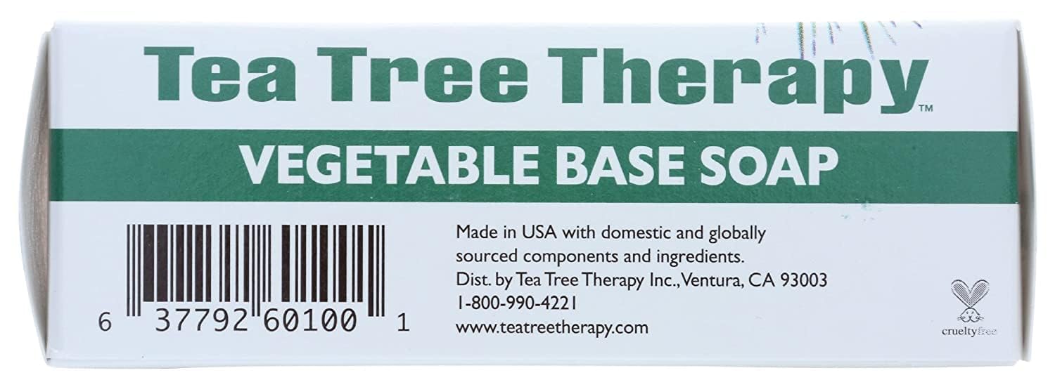 Tea Tree Therapy barre savon tea tree oil: mousse généreuse pour une propreté sans dessécher.