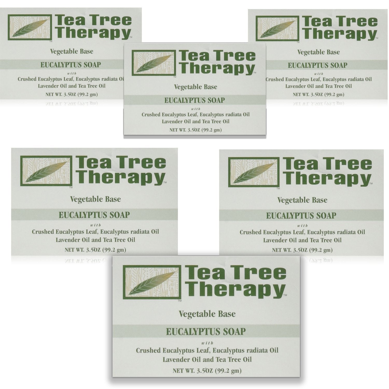 Tea Tree Therapy Savon végétal à l’eucalyptus pour peau propre et rafraîchie