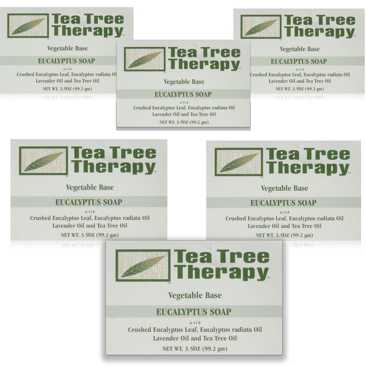 Tea Tree Therapy Savon végétal à l’eucalyptus pour peau propre et rafraîchie