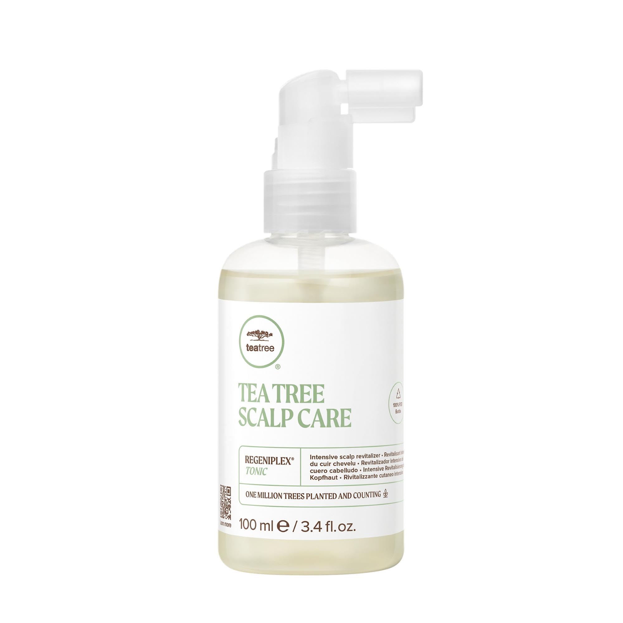 Tea Tree Regeniplex tonique en bouteille, revitalise le cuir chevelu et peut favoriser l'apparence dense.