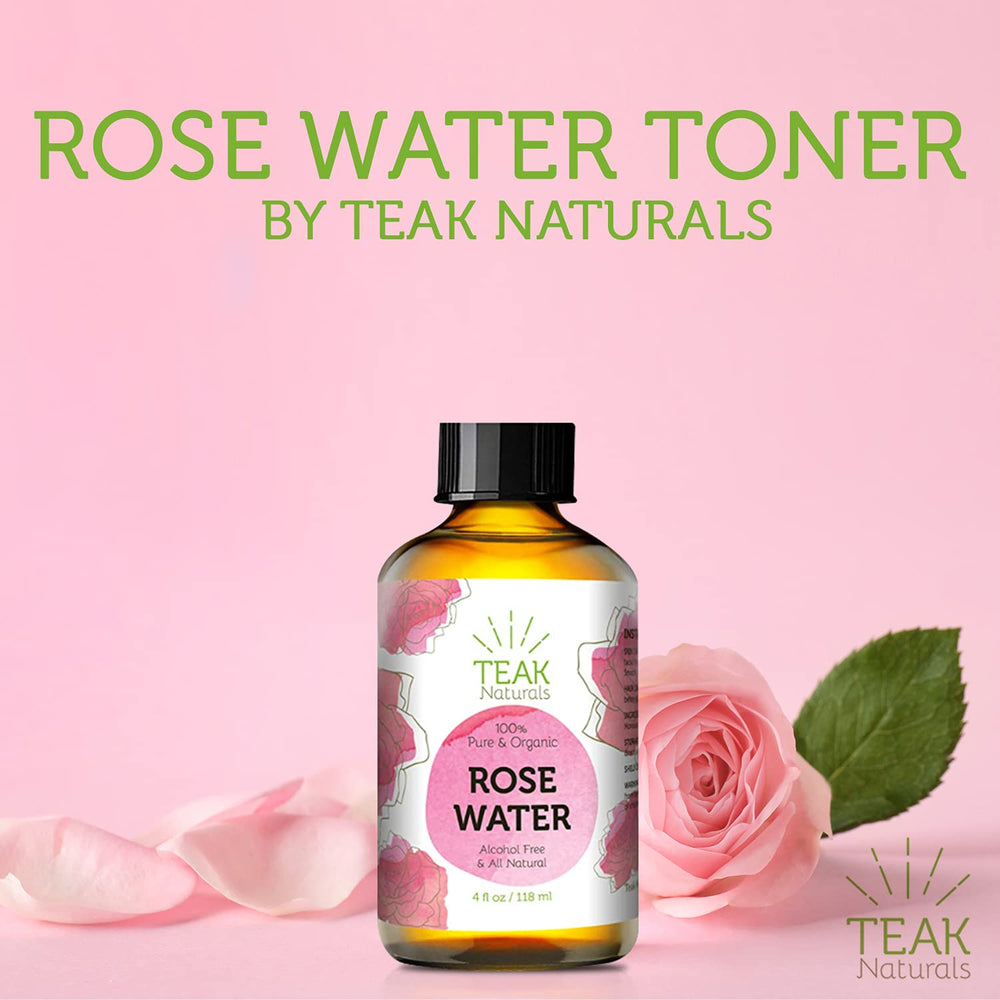 Rose marocaine pétales Teak Naturals, détail naturel du flacon