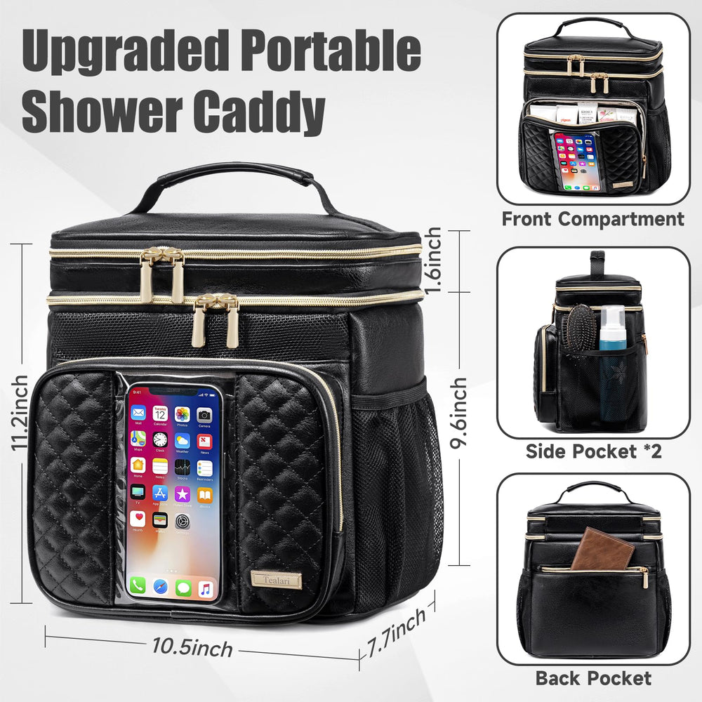 Tealari sac toilette cuir poches multiples, accès rapide et organisé.