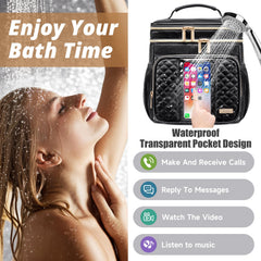Tealari sac toilette cuir spacieux trois compartiments, rangement optimisé pour tous types de produits.