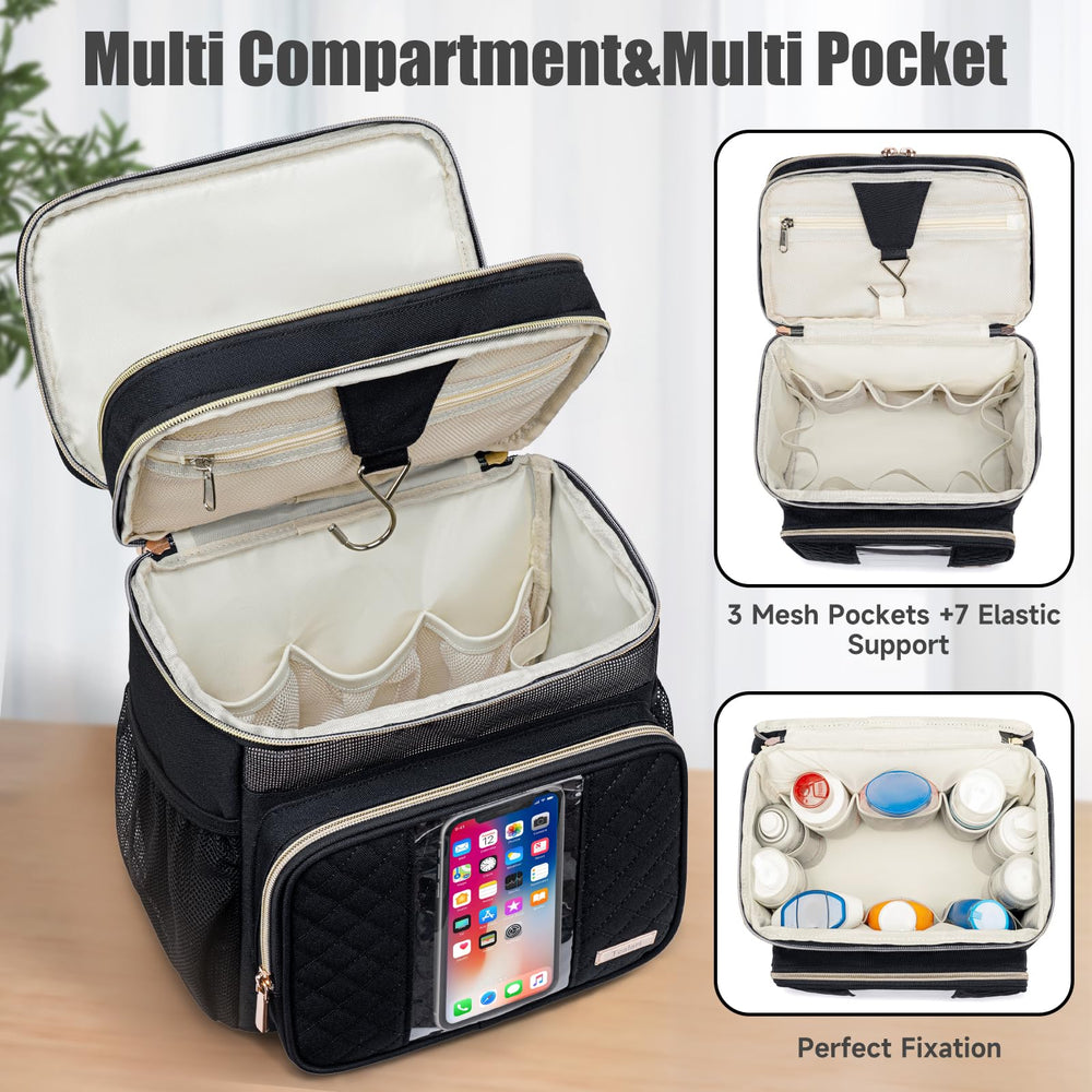 Tealari sac toilette ouverture large pour un accès rapide