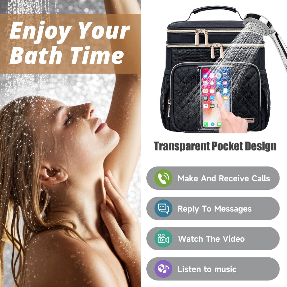 Tealari sac toilette porte-telephone transparent, idéal pour calls et vidéos