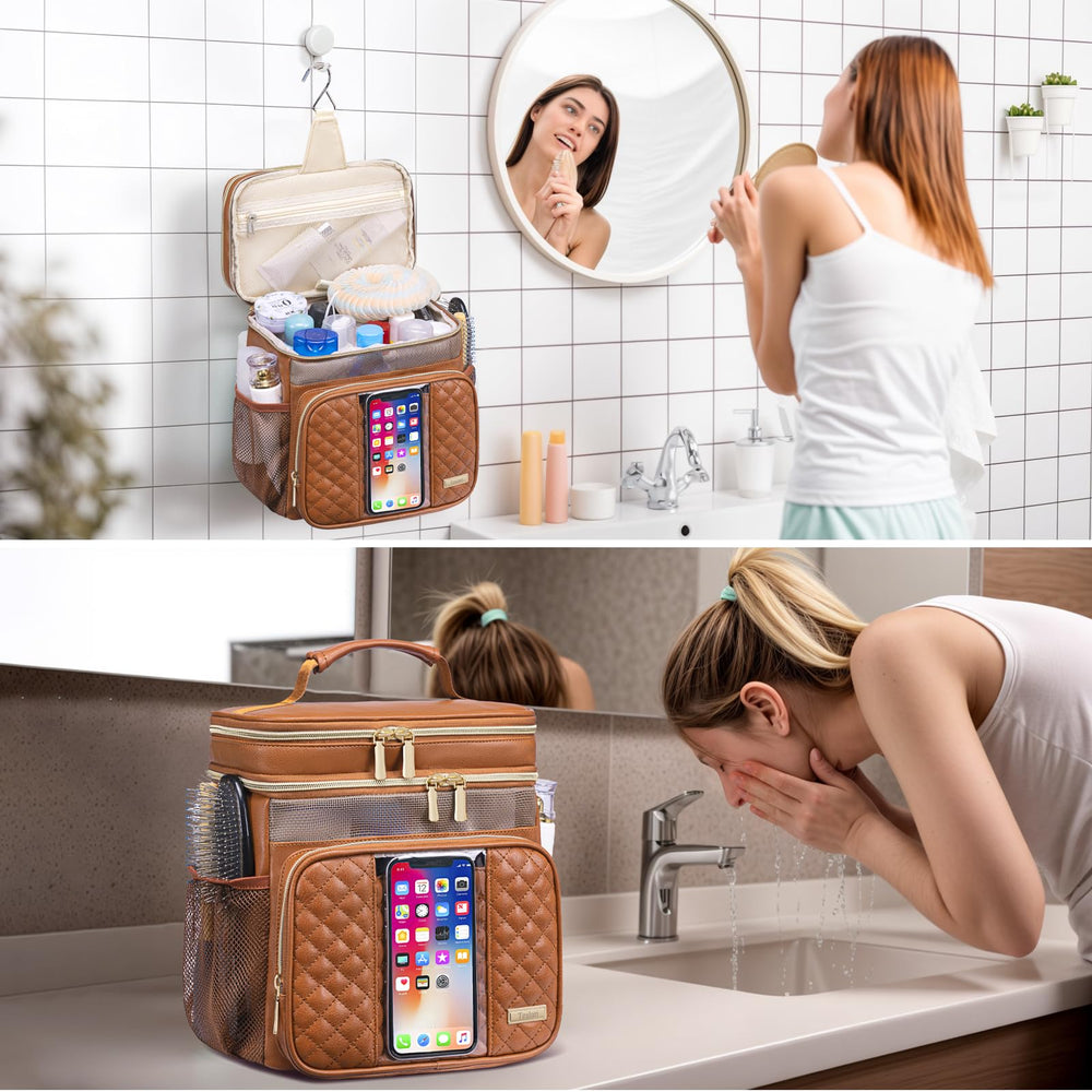 Tealari cadeau idéal: trousse toilette cuir chic pour elle ou lui.