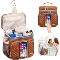 Tealari trousse cuir, rangements multiples pour cosmétiques et soins.