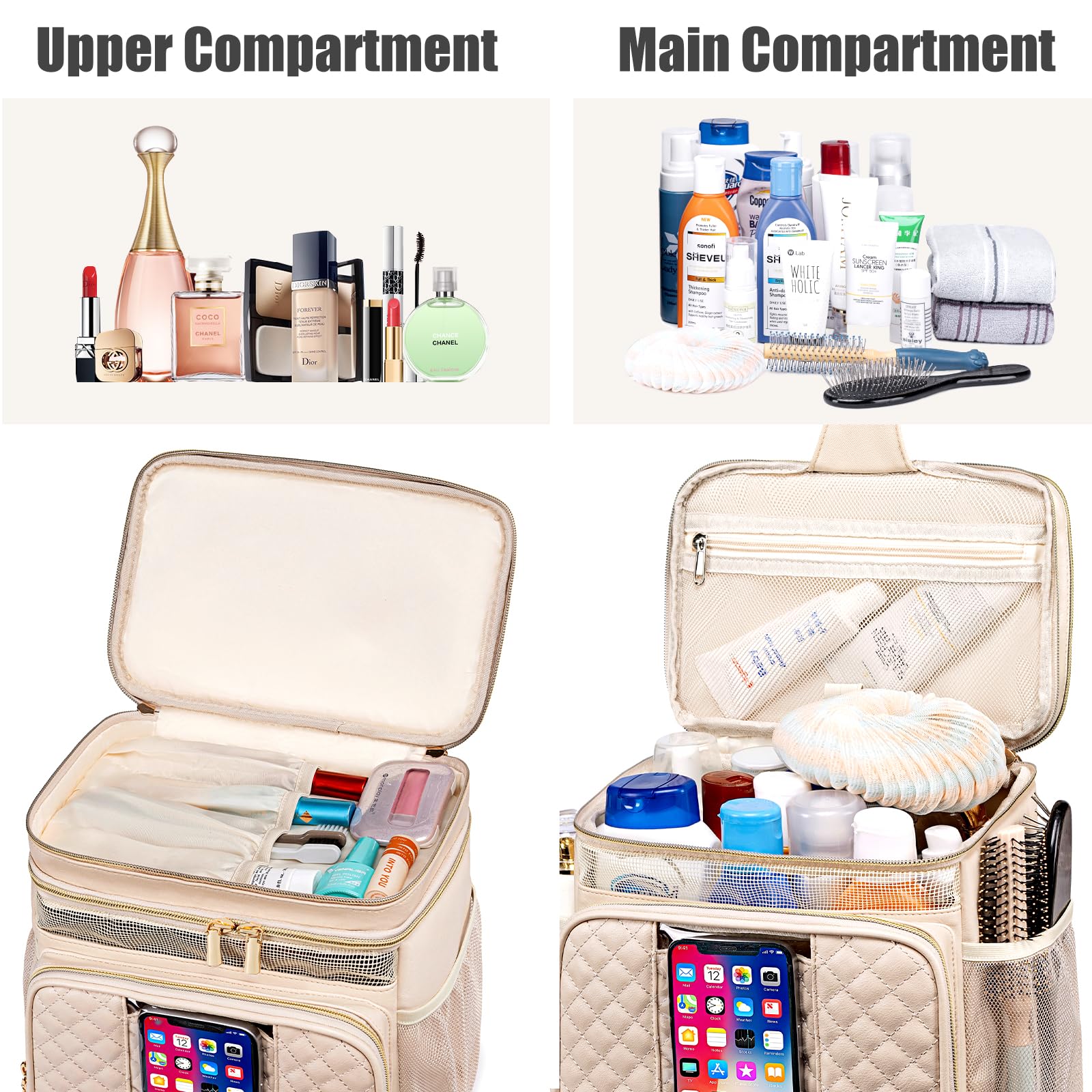 Trousse Tealari pliable pour gagner de l'espace pendant le rangement.
