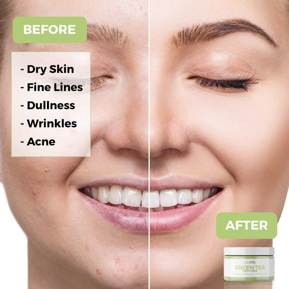 Teami Sugar exfoliant for face and body promotes a smooth, clean feel.