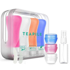 Teapile bouteilles de voyage, ensemble-quatre, rangement pratique pour bagages.
