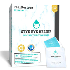 TearRestore EyeRelax masque yeux chauffant, hydrate les paupières et apaise les yeux secs.