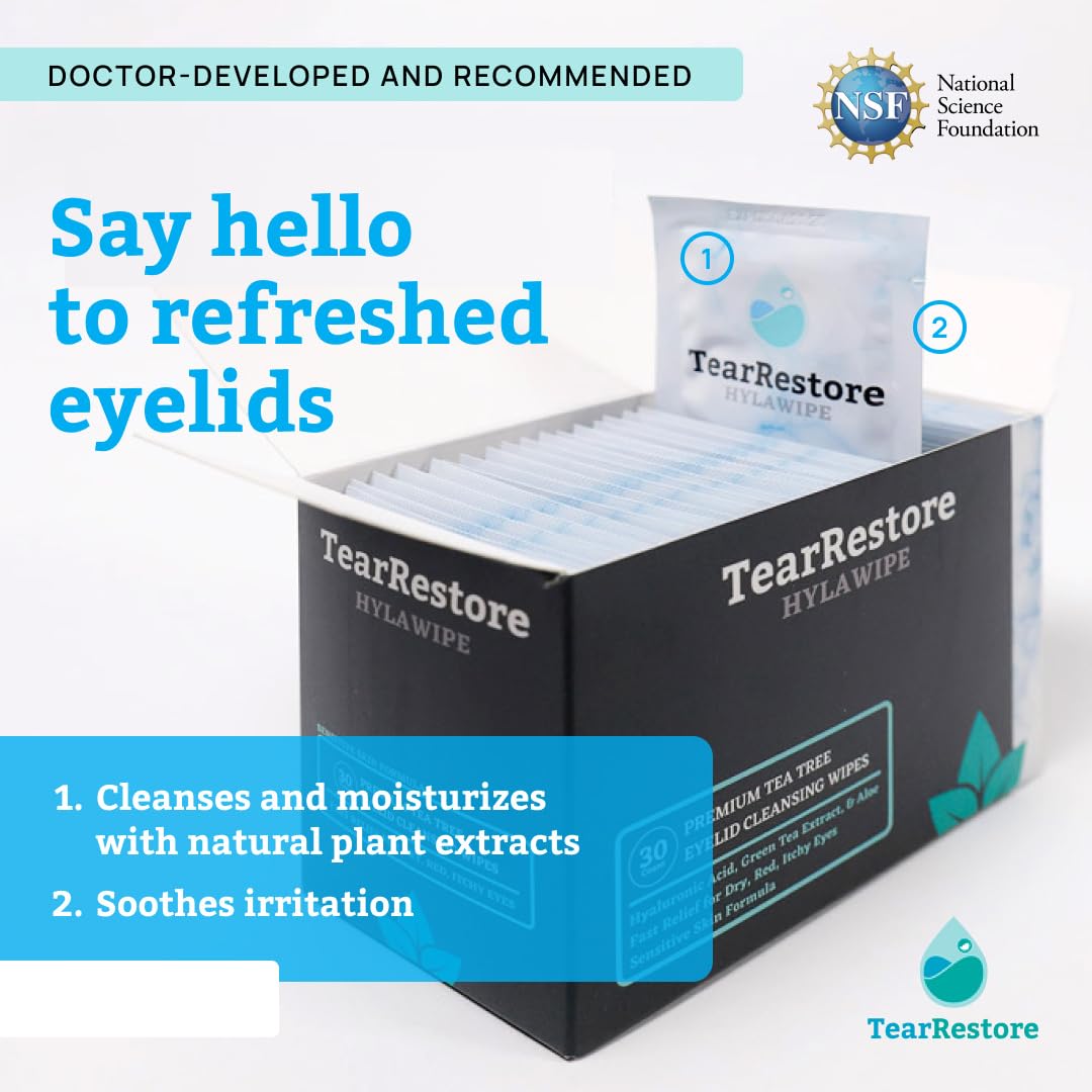 TearRestore lingette hyaluronique et aloe vera pour yeux sensibles et apaisement.