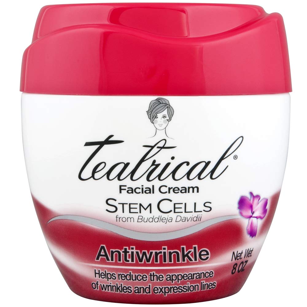 Teatrical crème visage anti-rides, pot florale pour lisser et raffermir la peau.