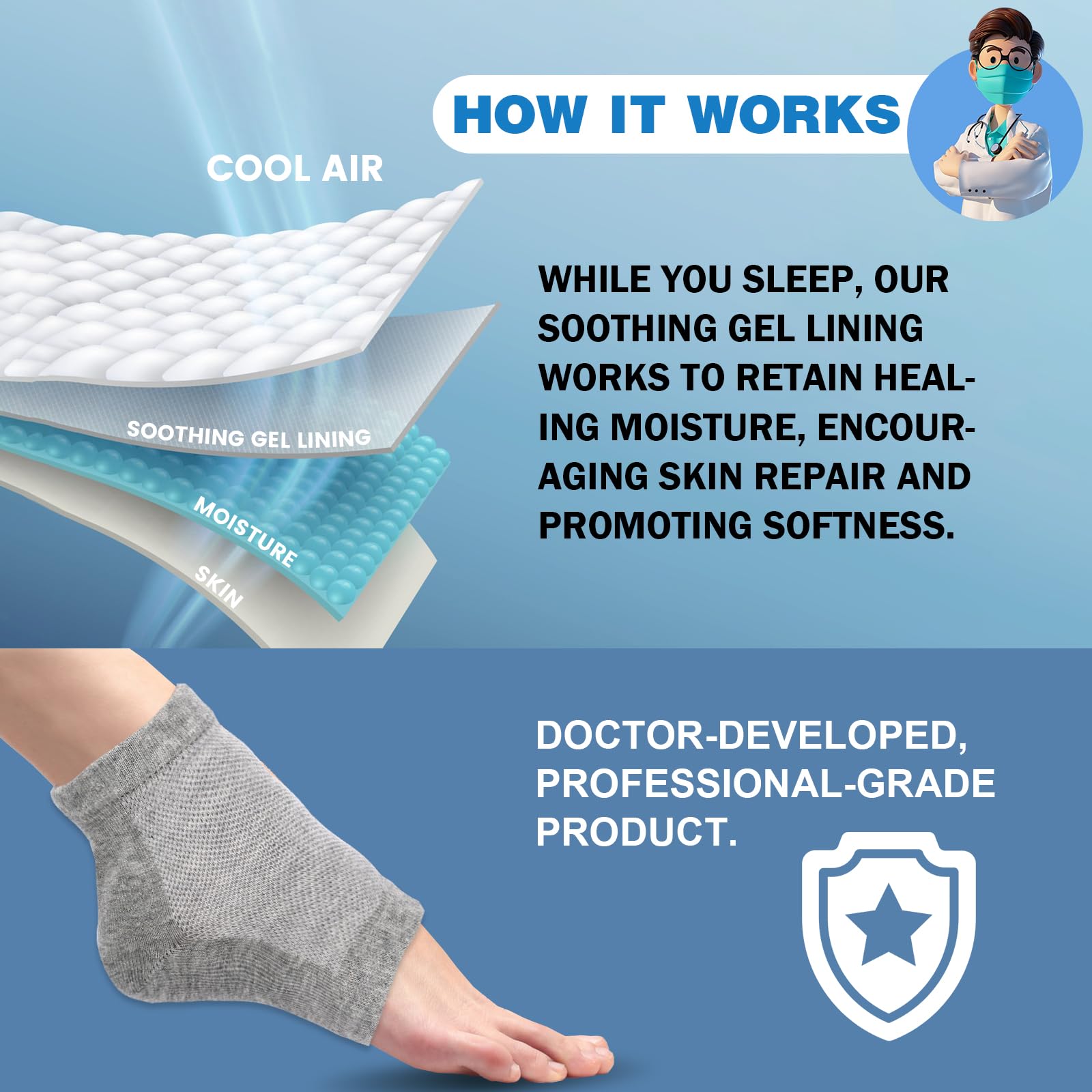 Lavage et réutilisation faciles des chaussettes TEAWOO talons.