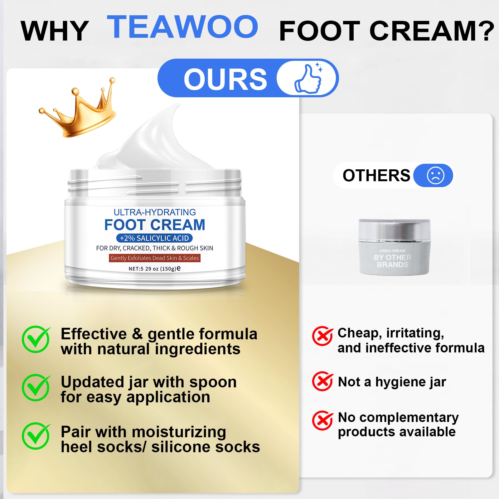 TEAWOO Rituel Hydratation Pied, chaussettes silicone incluses maximisent absorption
