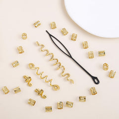 Clip serpent doré TEBIEKOY pour tresses, fixation facile et durable.