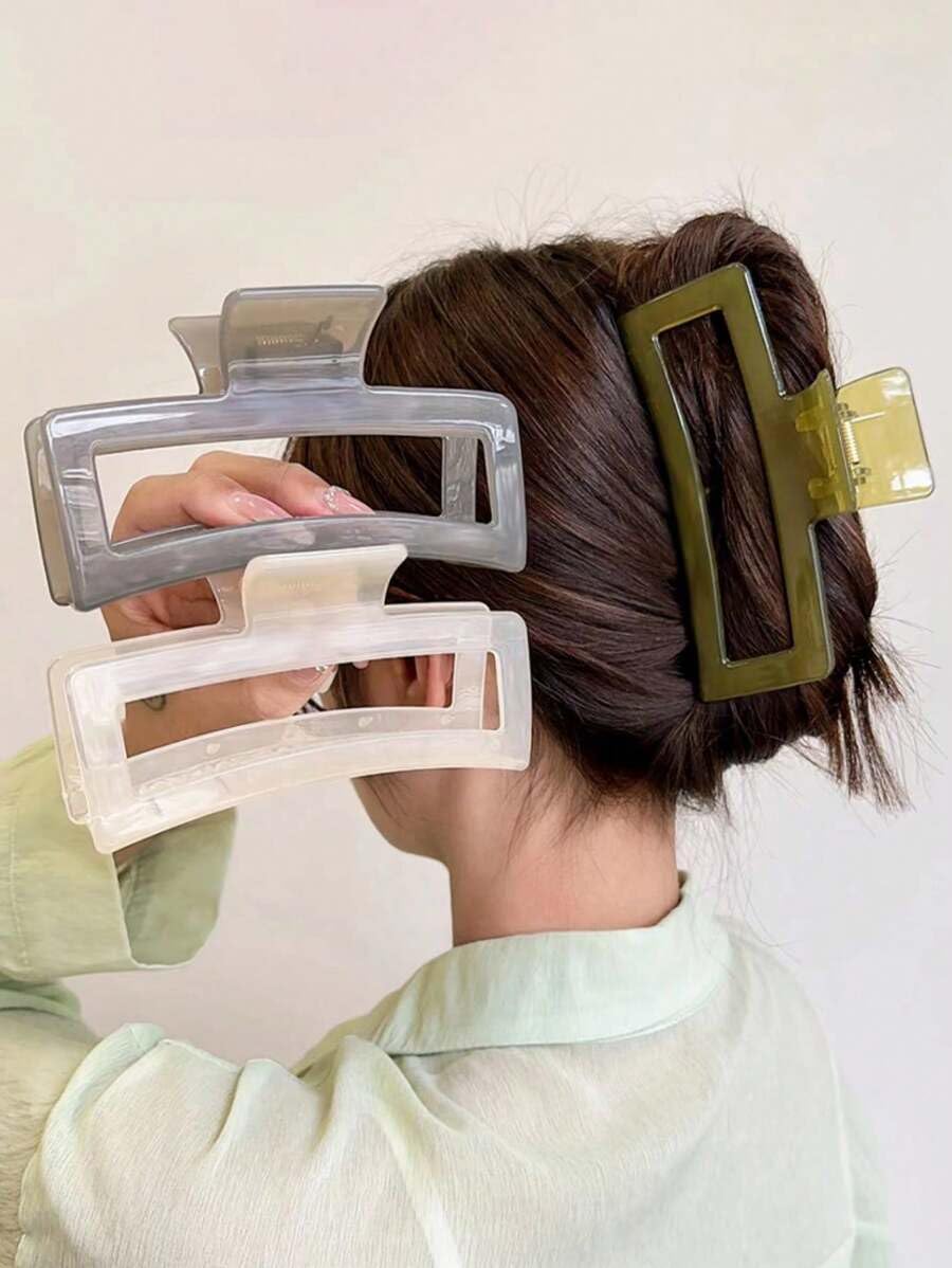 TEBIEKOY pince-cheveux translucide effet gel offre une prise douce et ferme.