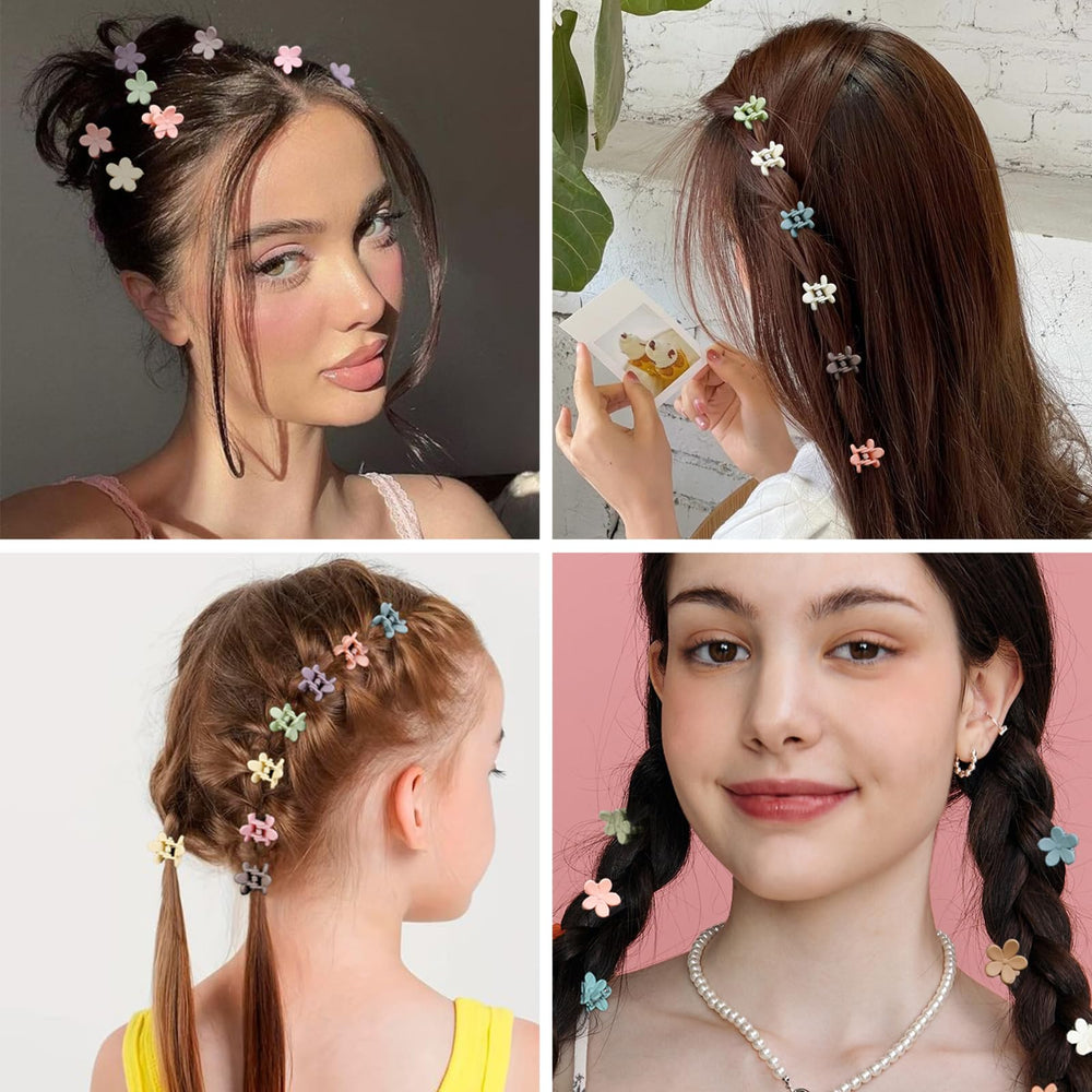 TEBIEKOY pince-cheveux mini-fleurs multicolores, s'adaptent à toutes les tenues