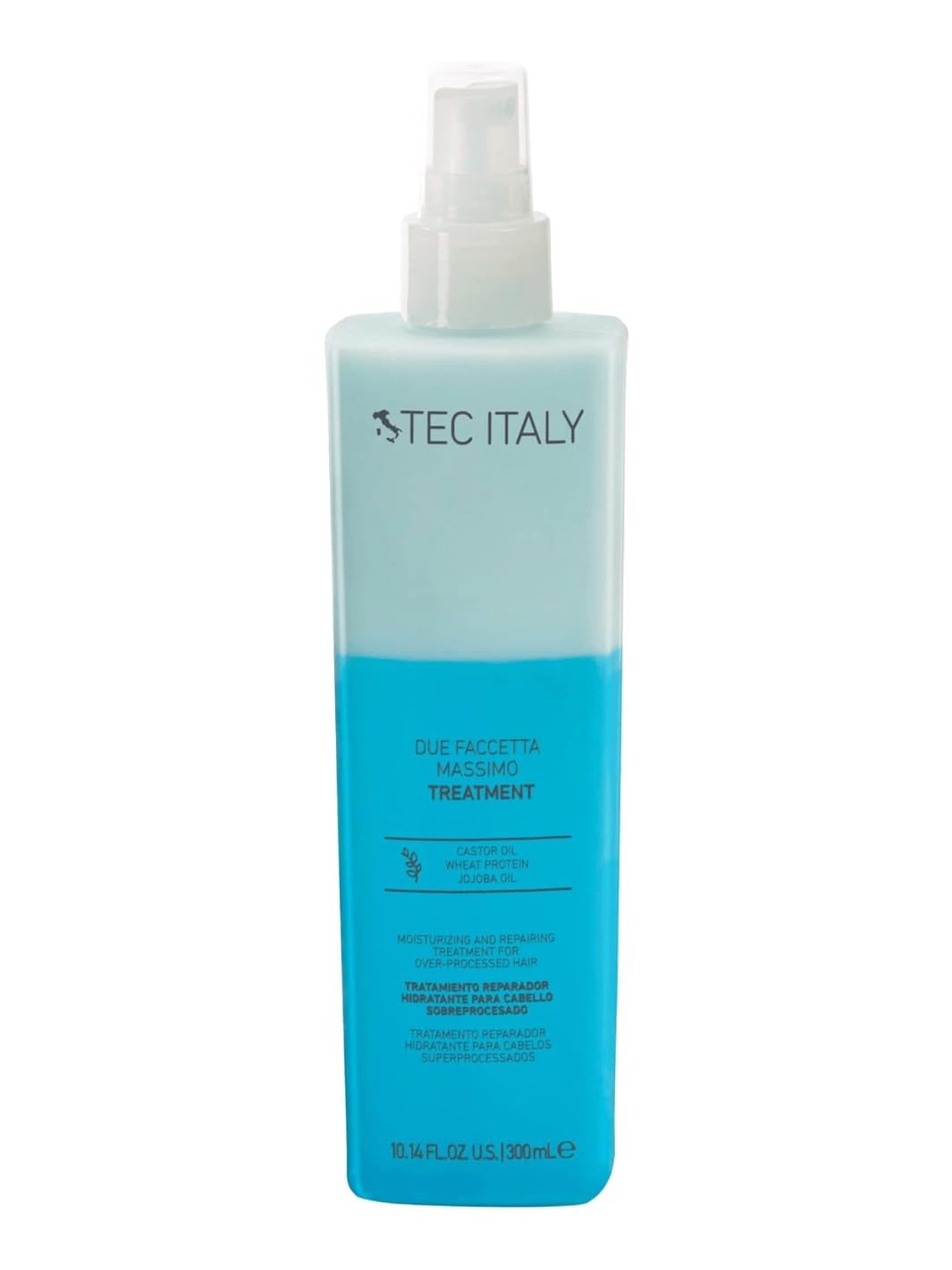 Tec Italy Due Faccetta: flacon hydro-nourrissant pour cheveux sensibles et colorés.