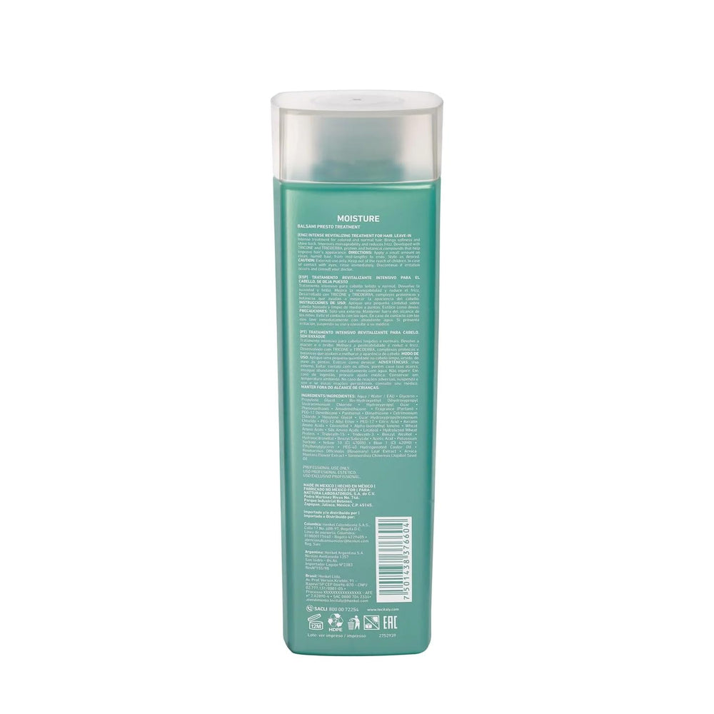 Tec Italy Presto leave-in applied to damp hair for quick styling