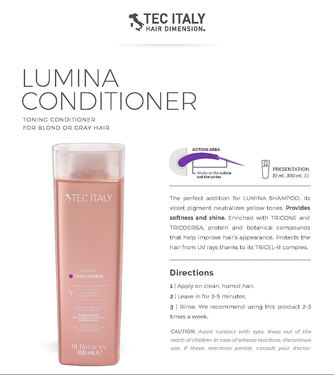 Tec Lumina Conditioner – cheveux brillance: renforce et lisse en douceur