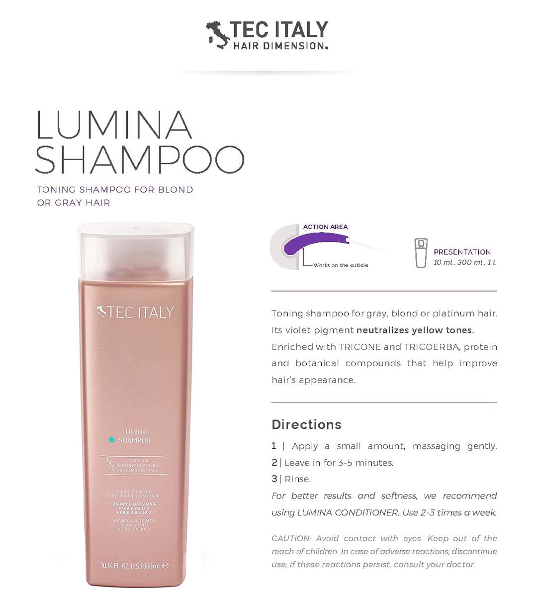 Tec Lumina Shampoo – cheveux tonalisation: protège la couleur et hydrate