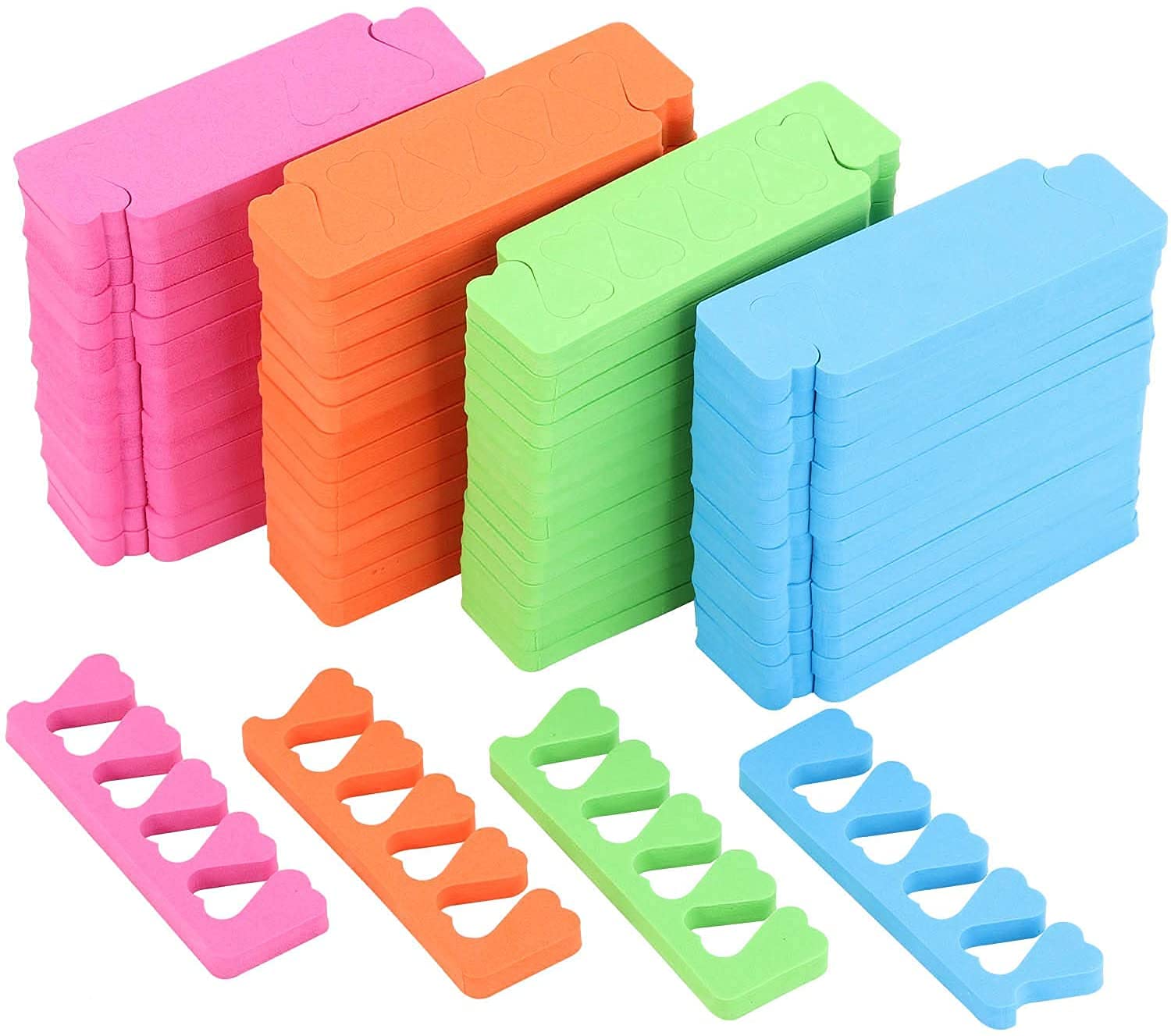 Tecbeauty séparateurs d’orteils 120pcs ensemble pratique pour pédicure à domicile