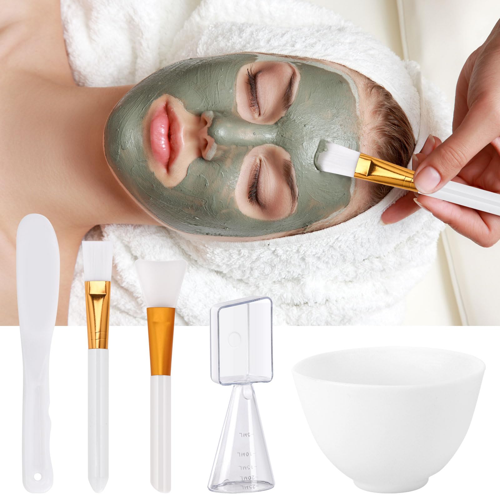 Tecbeauty ensemble DIY masques visage, rangement facilité et prêt à l’emploi.