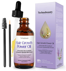 Technobeauty huile romarin enflèche cuir chevelu et croissance potentielle
