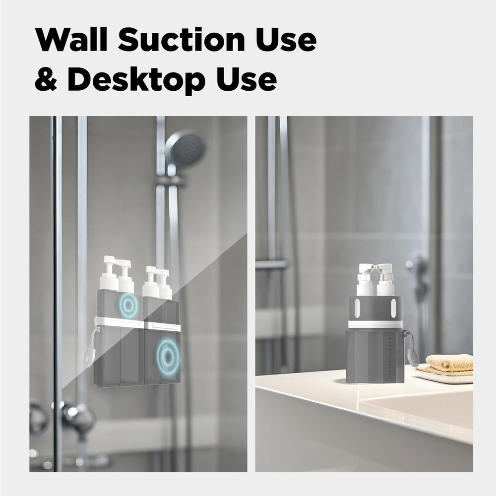 TechoEcho - suction silicone sur surfaces lisses, accès facile en douche.