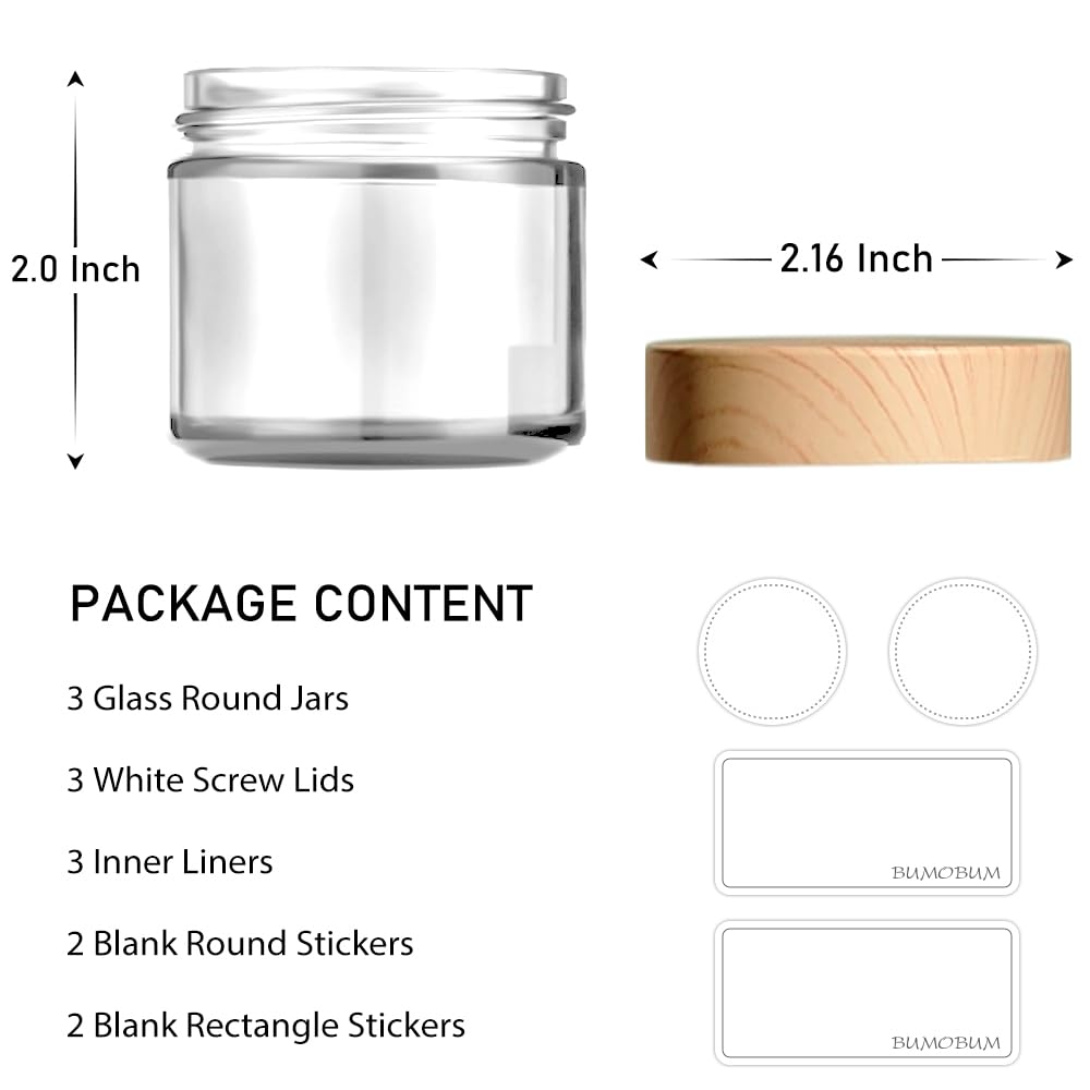 Étiquettes incluses avec les bocaux Tecohouse 2oz pour distinguer les contenus.