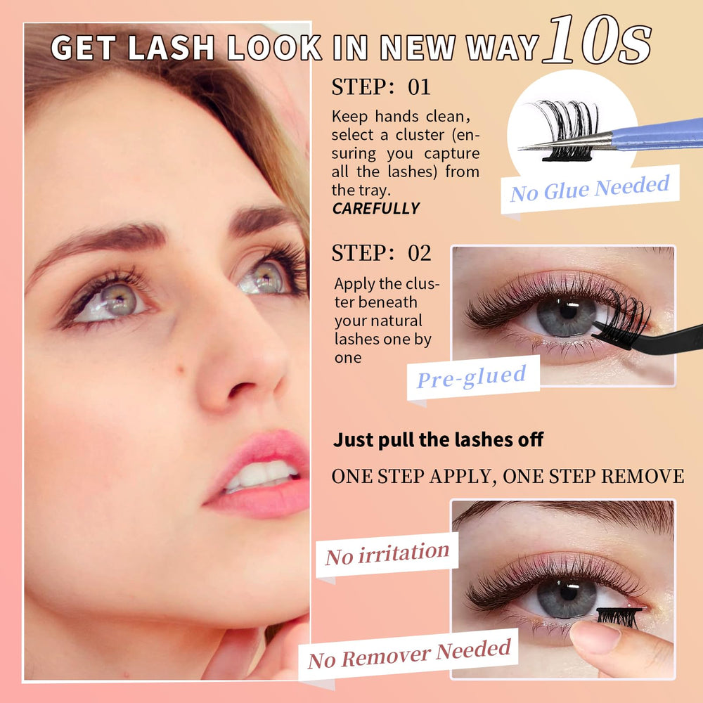 Tecxin Mix : cils mesurant 10-12 mm pour un regard naturel.