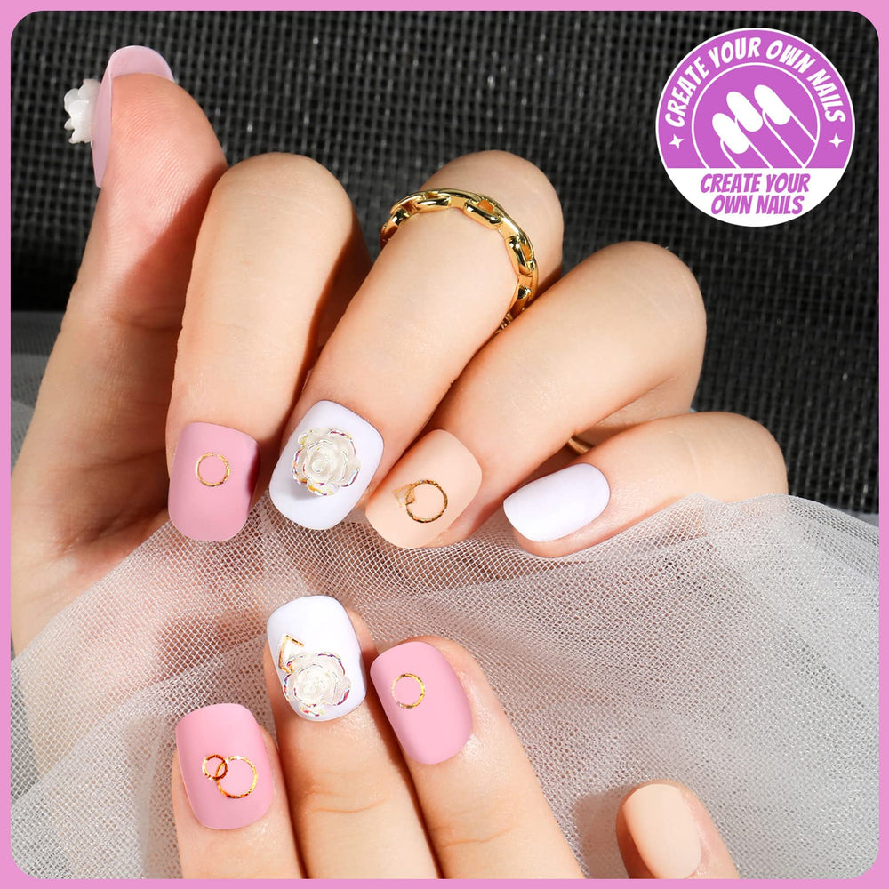 Teenitor autocollants décor ongles fleurs et doré – création facile.