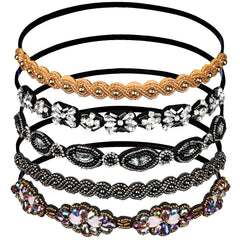 Bandeaux Teenitor ornés de perles et strass pour un look glamour.