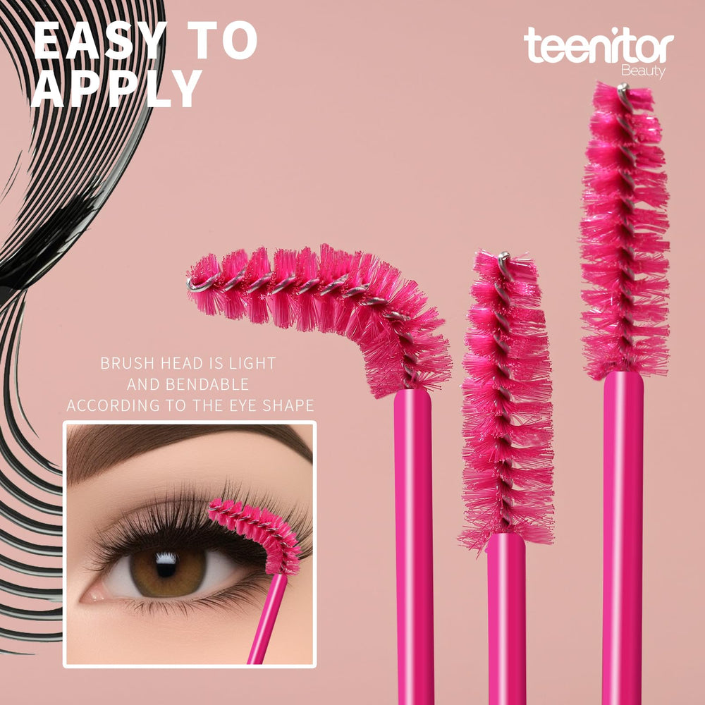 Teenitor brosse mascara tête flexible pour un mouvement fluide des cils.