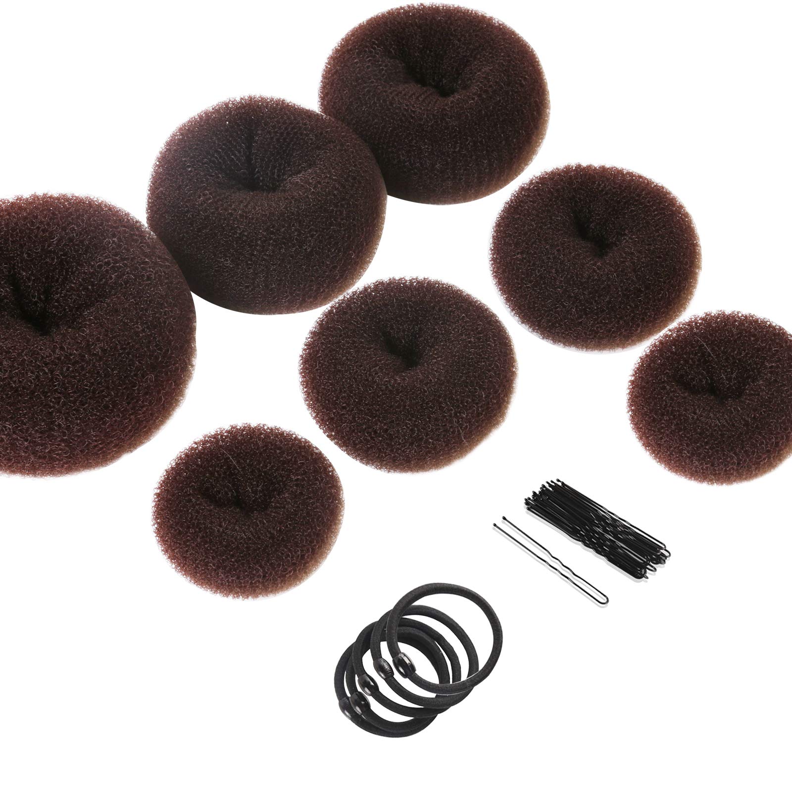Teenitor chignon donut extra-large pour cheveux épais et longs, tenue naturelle.