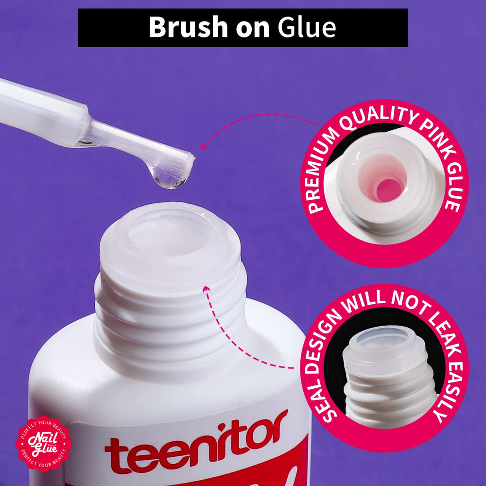 Teenitor Colle Ongles Adhésifs Séche Rapide, adhérence efficace.