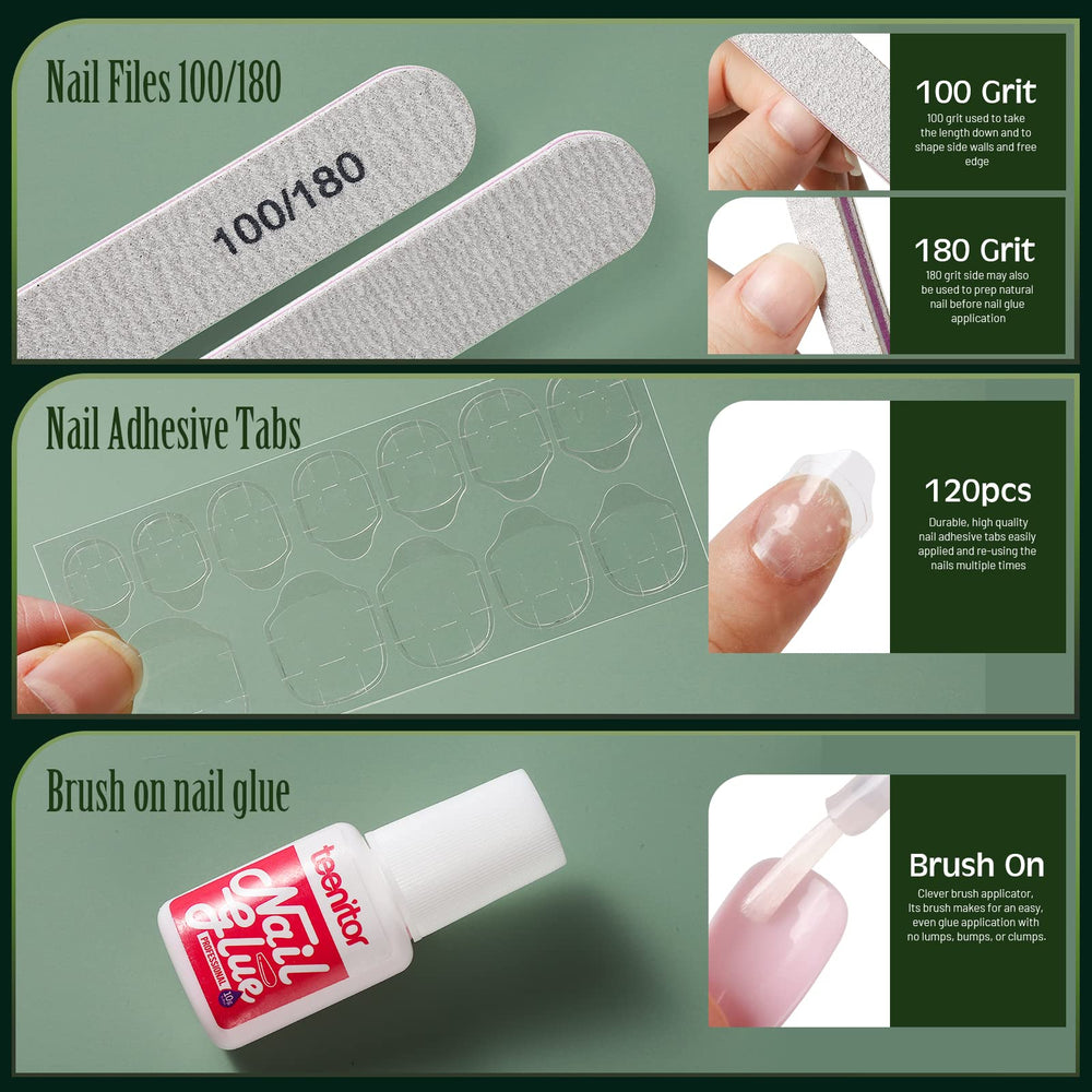 Teenitor décorations stickers adhésifs ongles pour motifs faciles à appliquer.
