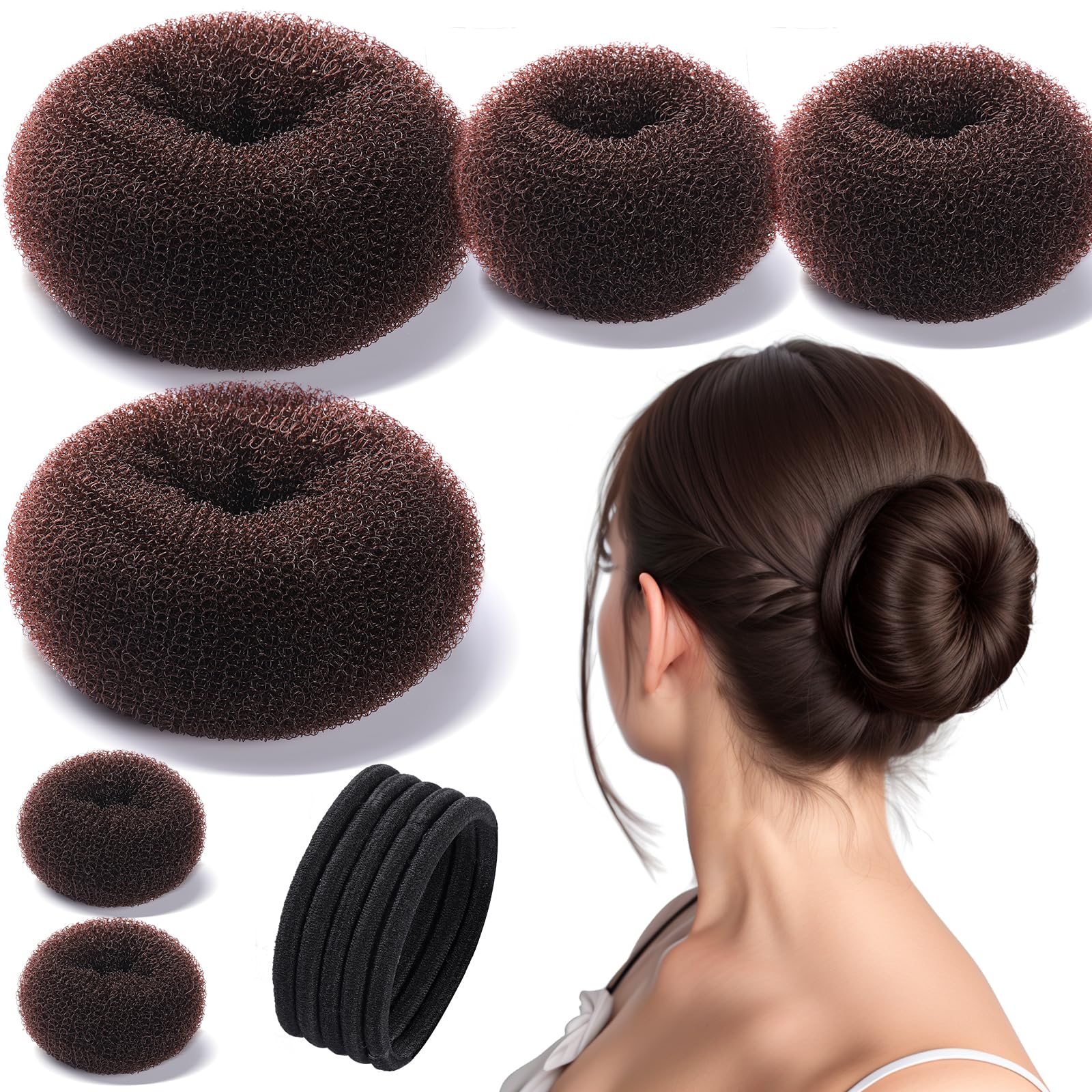 Teenitor anneau chignon grand, outil rapide pour un chignon volumineux et soigné