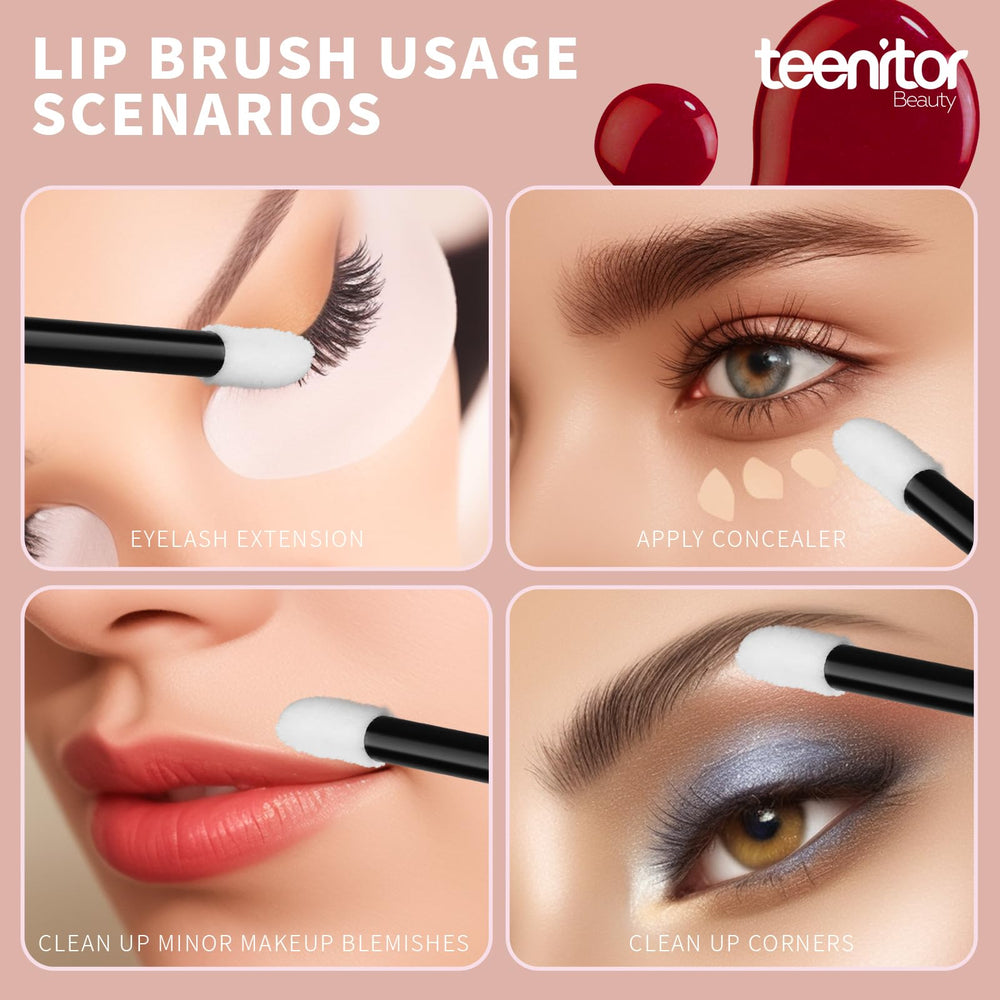 Teenitor ensemble d'applicateurs maquillage jetables, idéal pour salons et démonstrations.