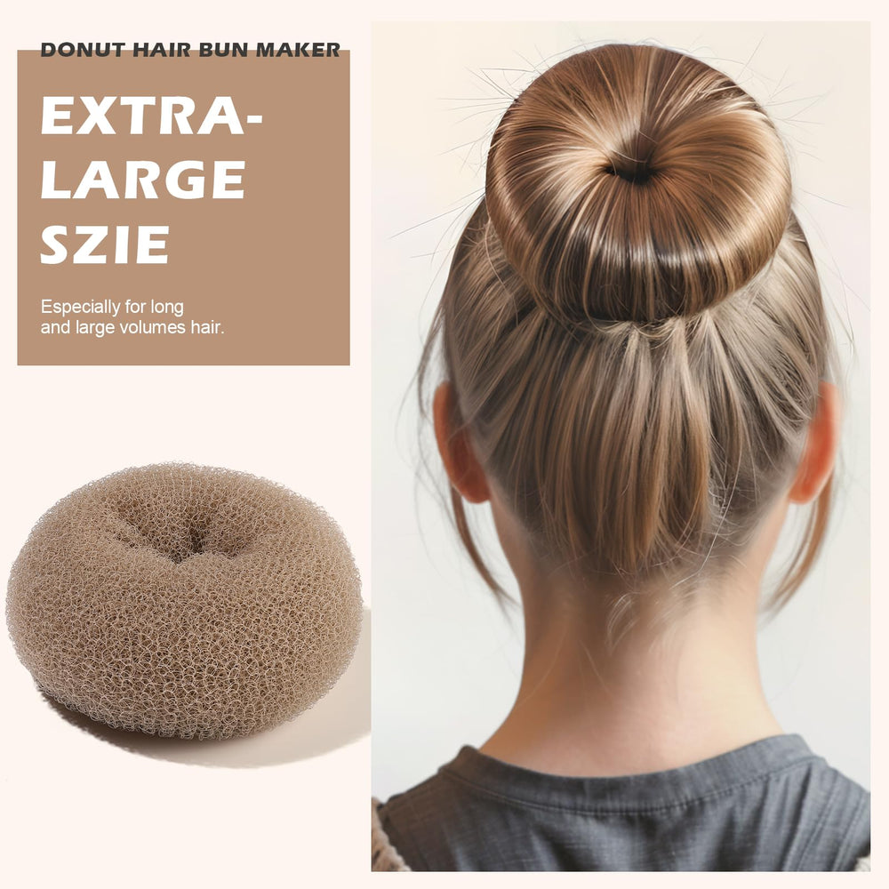 Teenitor ensemble anneau-chignon grand pour chignon rapide et structuré.