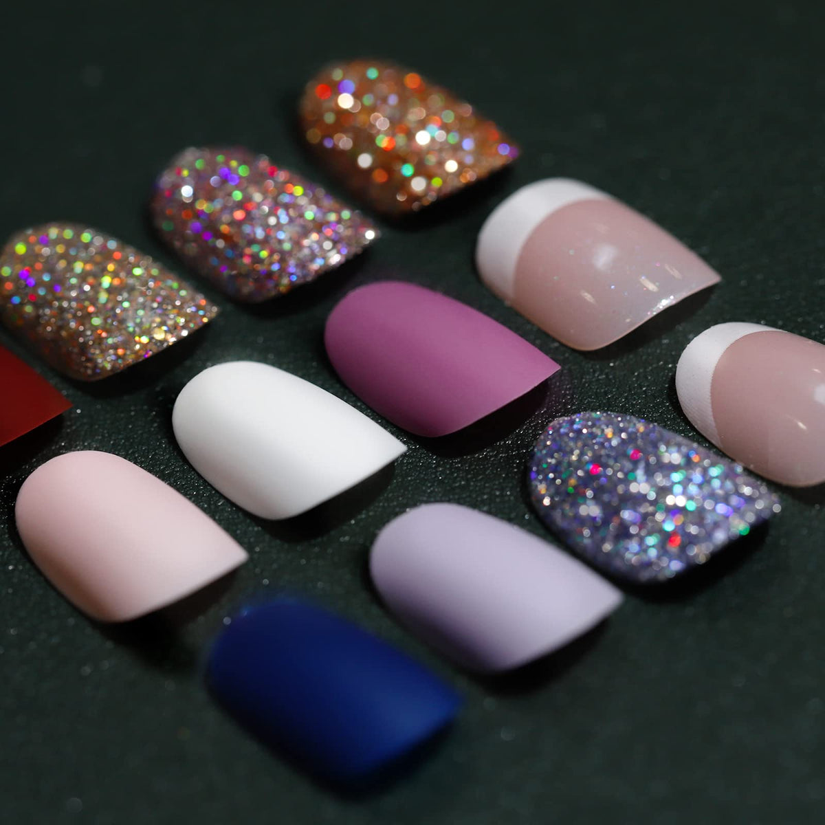 teenitor ensemble d'ongles presse-matte, kit complet pret a poser rapidement.