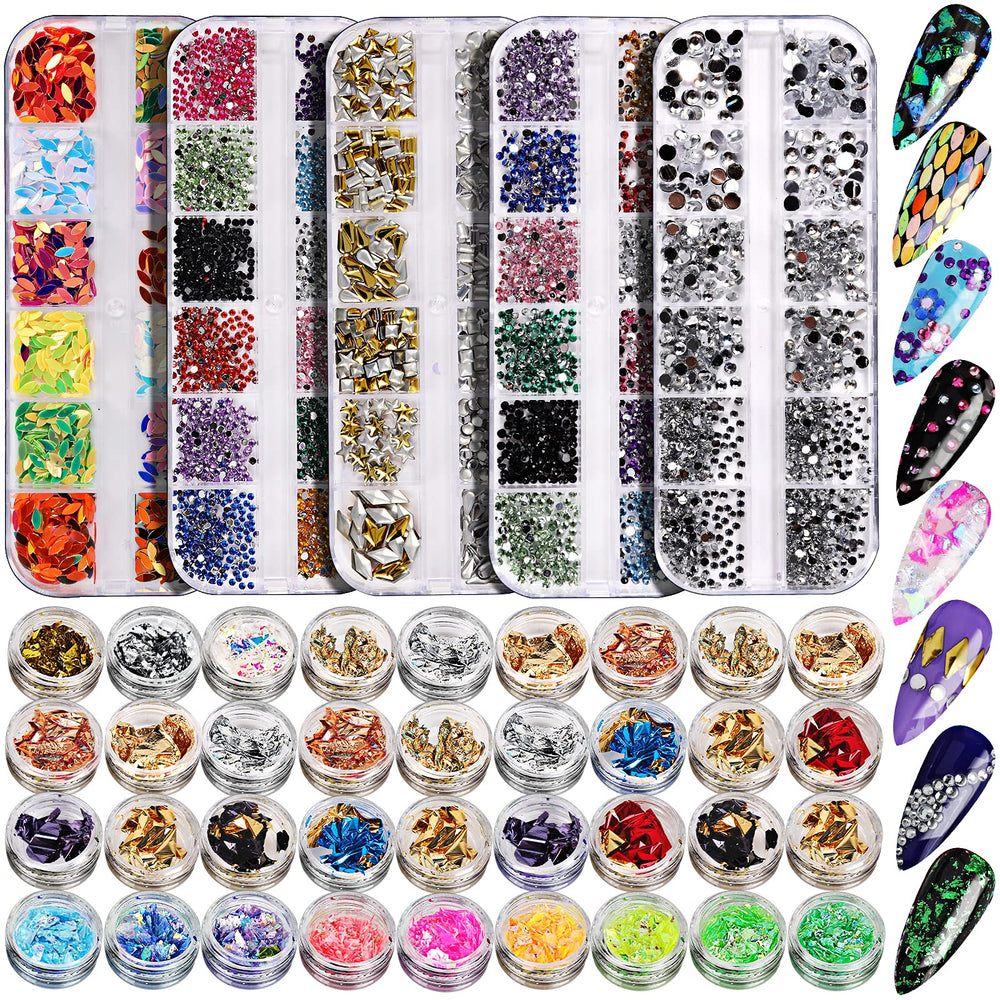 Teenitor ensemble strass ongles, kit complet pour designs brillants et personnalisés.