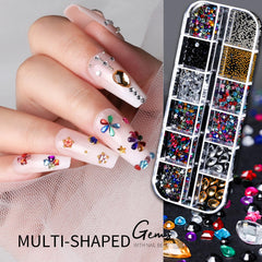 Teenitor gemmes-ongles-formes-multiples-perle : décorations personnalisables avec différentes formes