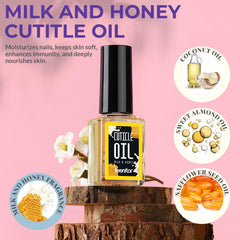 Huile cuticule lait miel Teenitor pour hydratation post trempage.