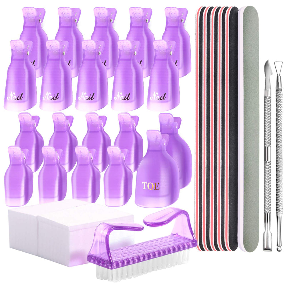 Teenitor kit-dissolvant-gel-vernis clips-mains-pieds pour retrait rapide à domicile.