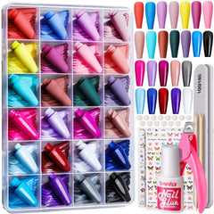 Teenitor kit ongles en forme cercueil, boîtage pratique pour une pose rapide