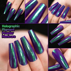 Ongles Teenitor à poser chrome longue forme cercueil, 12 couleurs et fini chromé