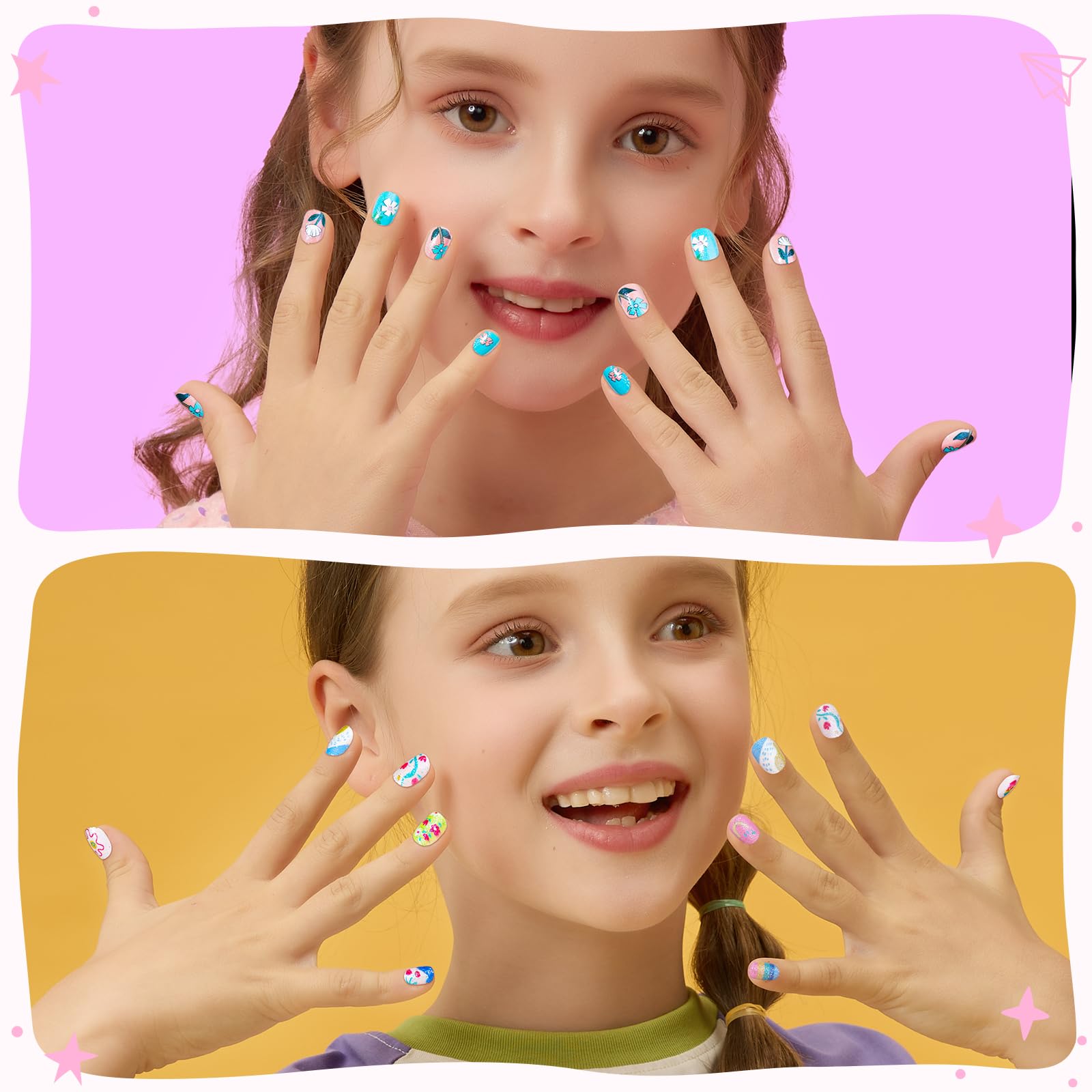 Teenitor onglets adhésifs enfant design arcs-en-ciel, adhérence instantanée et éclat durable.